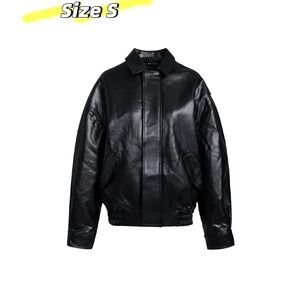 Lioness Classic Black Leather Jacket
